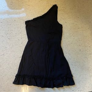 Francesca One Shoulder Black Dress